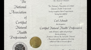 Carl CNHP Certificate